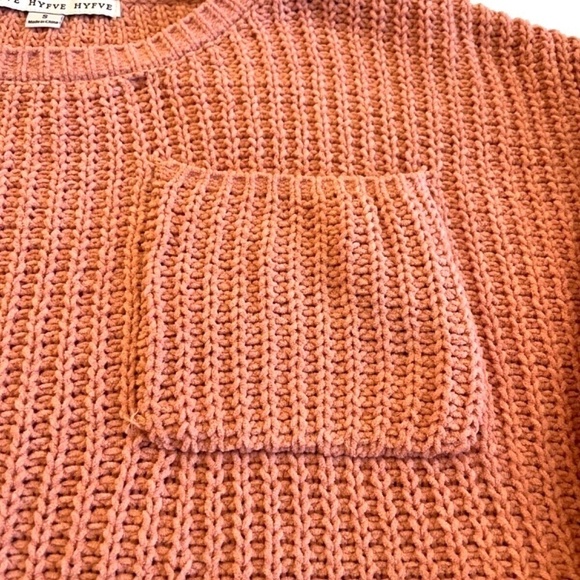 HYFVE Dusty Rose Pink 3/4 Cuffed Sleeve Womens Sweater‎ w/ Pocket; Size S - Picture 4 of 5